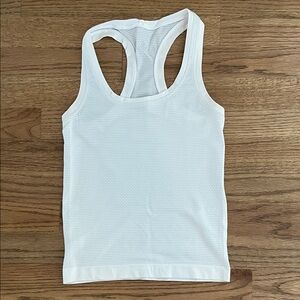Lululemon White Racerback Tank Top